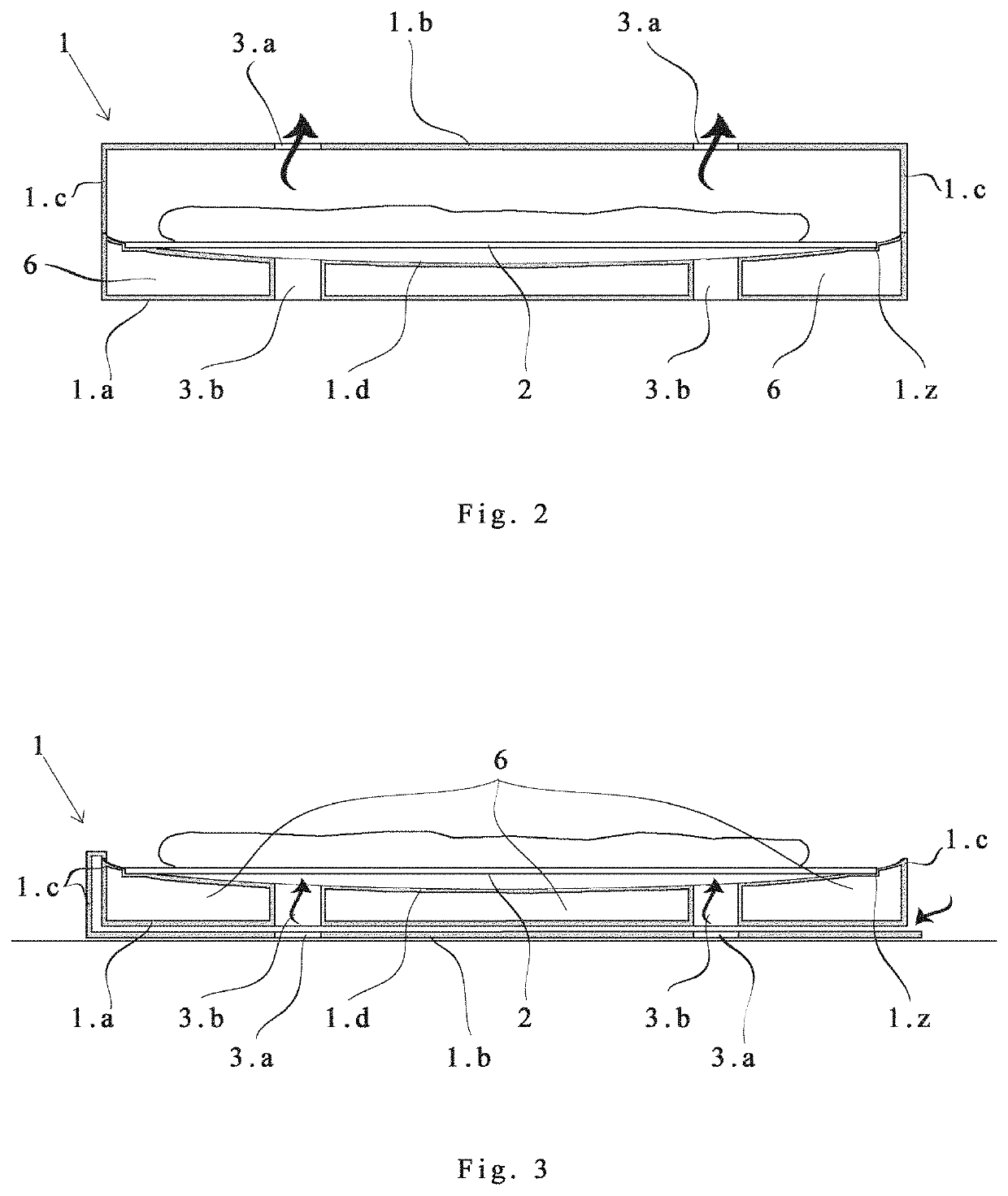 Heating container for foods