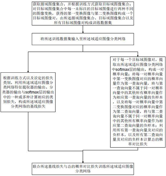 Training method, system, device and storage medium for domain-adapted image classification network