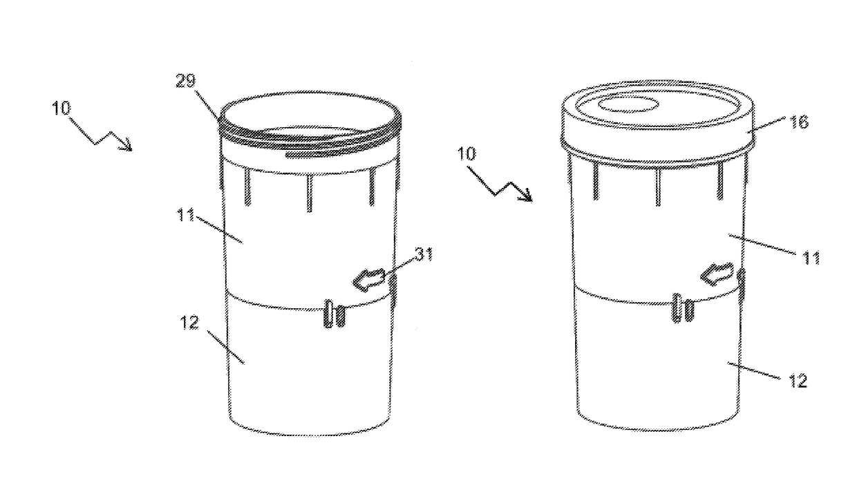 Body liquids collection and diagnostic device