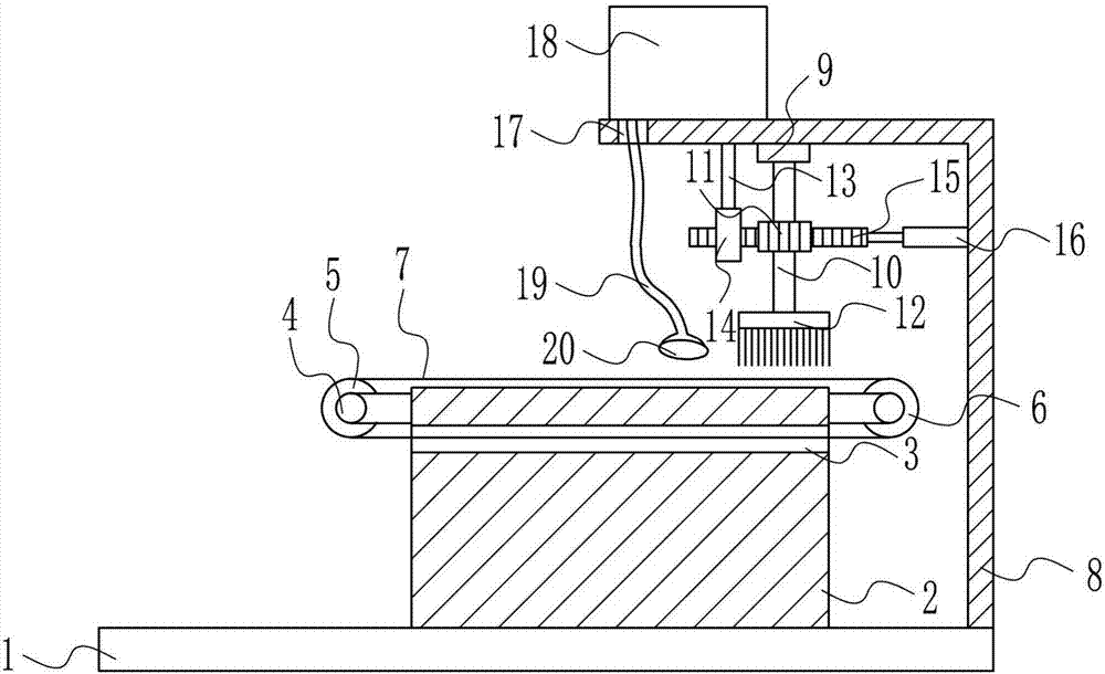 Main board impurity removing device for computer hardware production