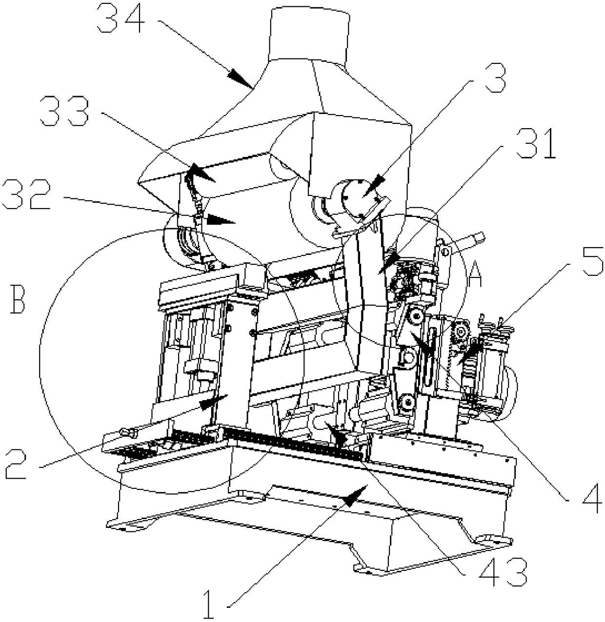 Automatic polishing device for external round corners of vertical face of tableware