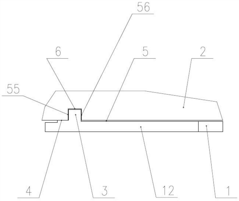 Water-lubricated thrust pad lateral elastic baffle limit structure