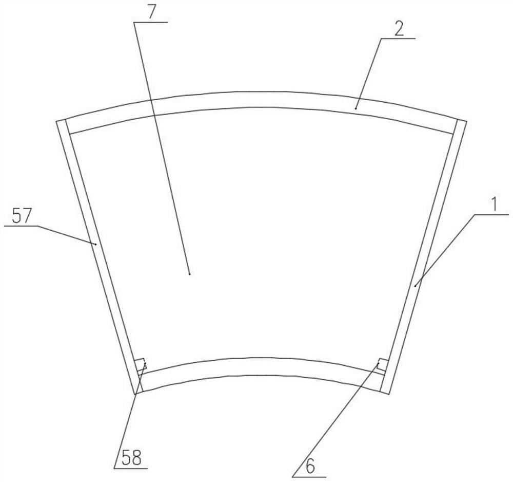 Water-lubricated thrust pad lateral elastic baffle limit structure