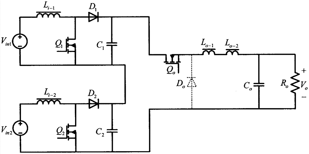 A series multi-input coupled inductor buck-boost converter