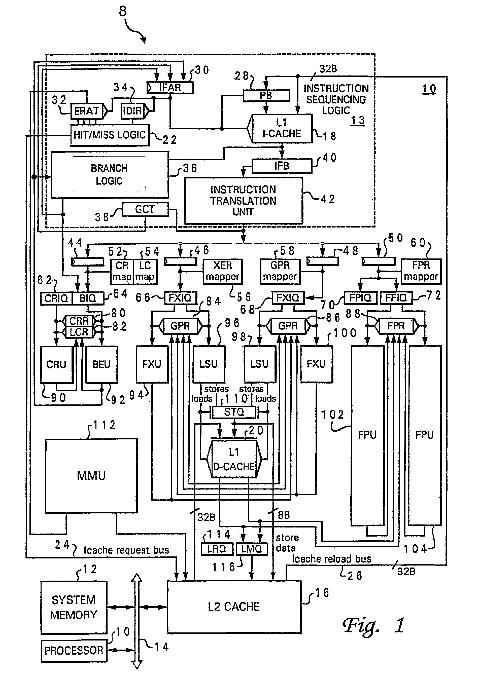 Data processing system, processor and method of data processing having branch target address cache storing direct predictions