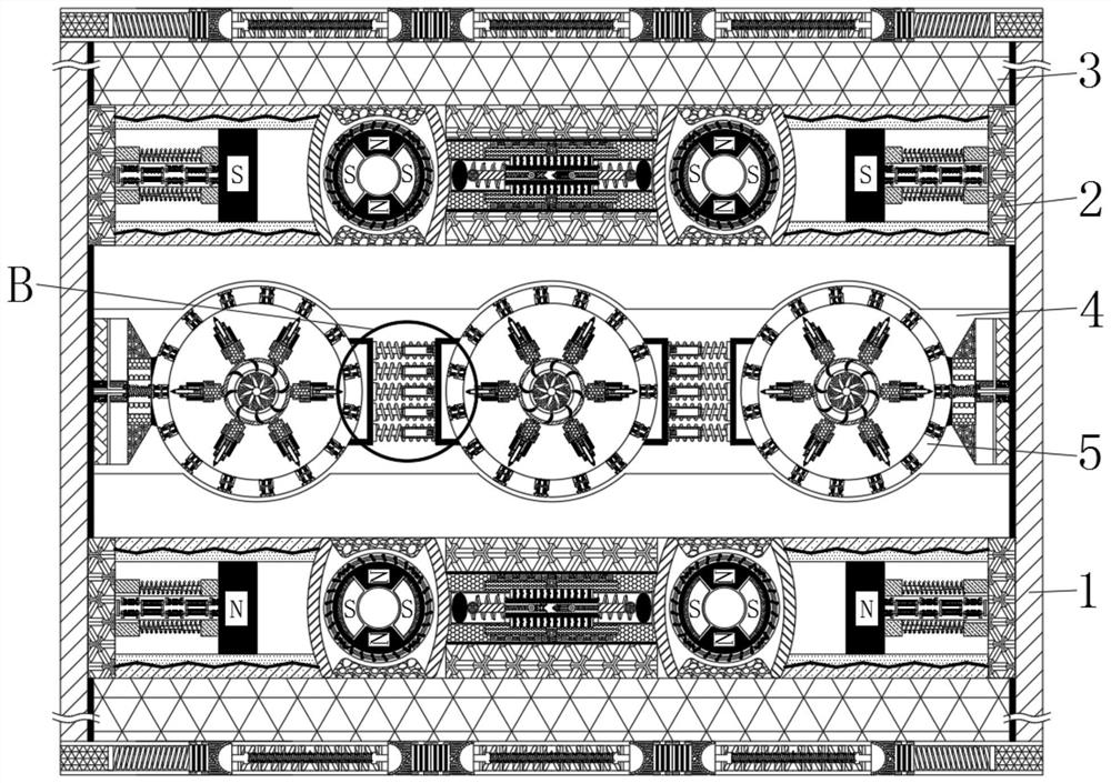 Rapid computer heat dissipation device based on magnetic attraction principle