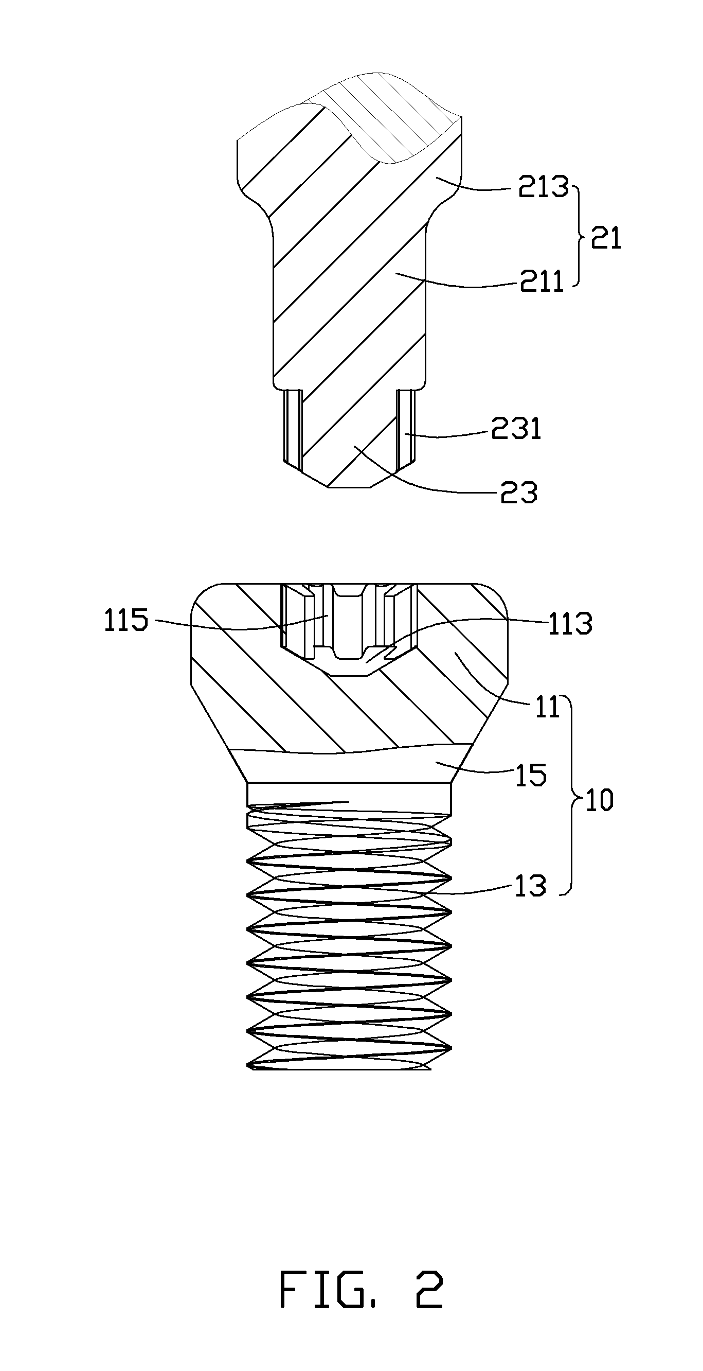 Fastener, driver engaging with the fastener and punch producing the fastener