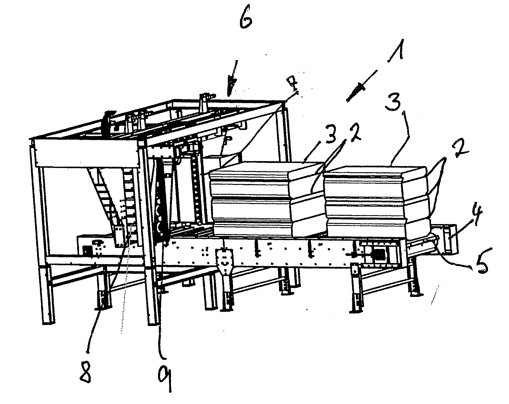 Device to remove binding materials from packaged bulk goods