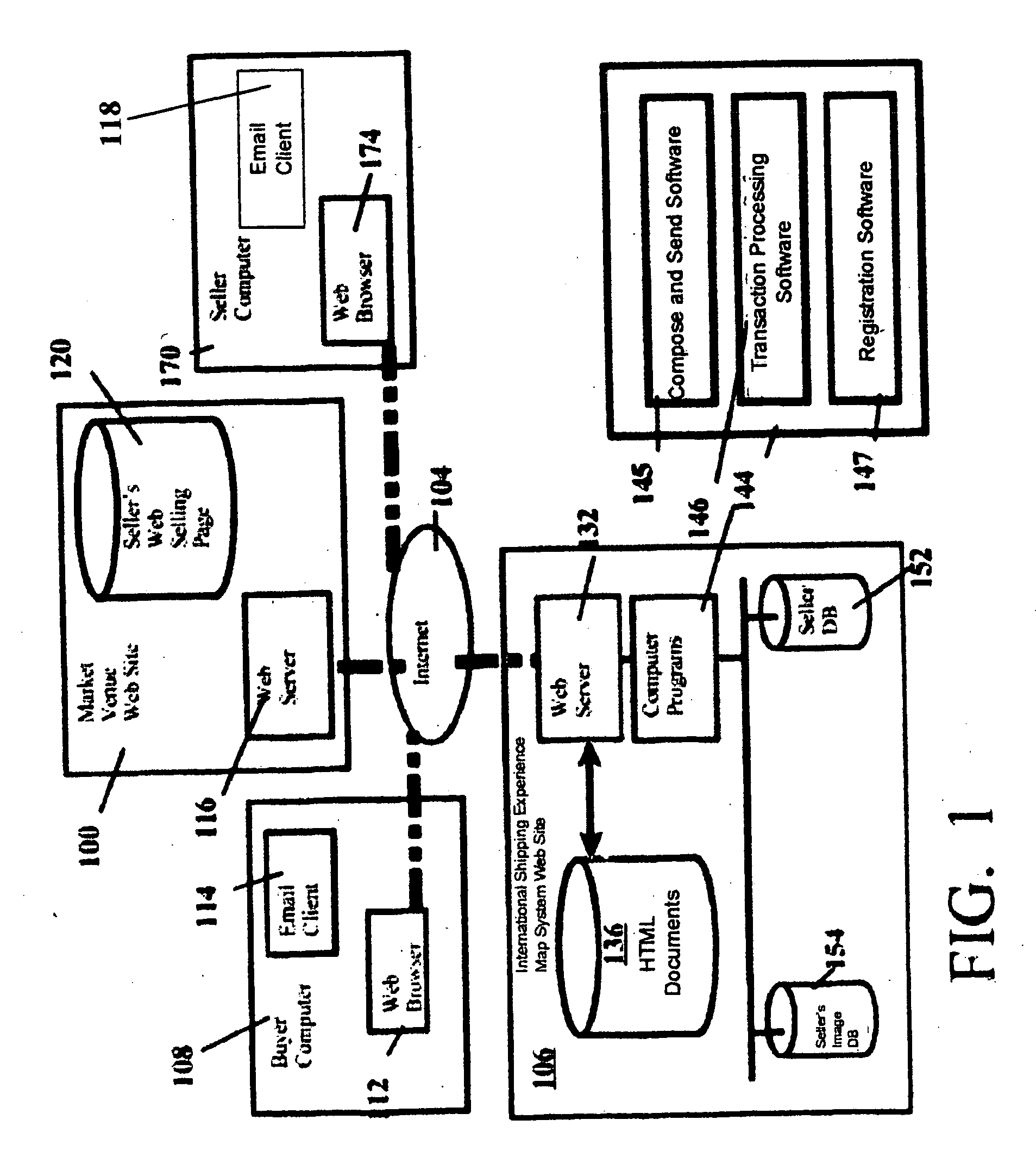 System and method for an international shipping experience map display