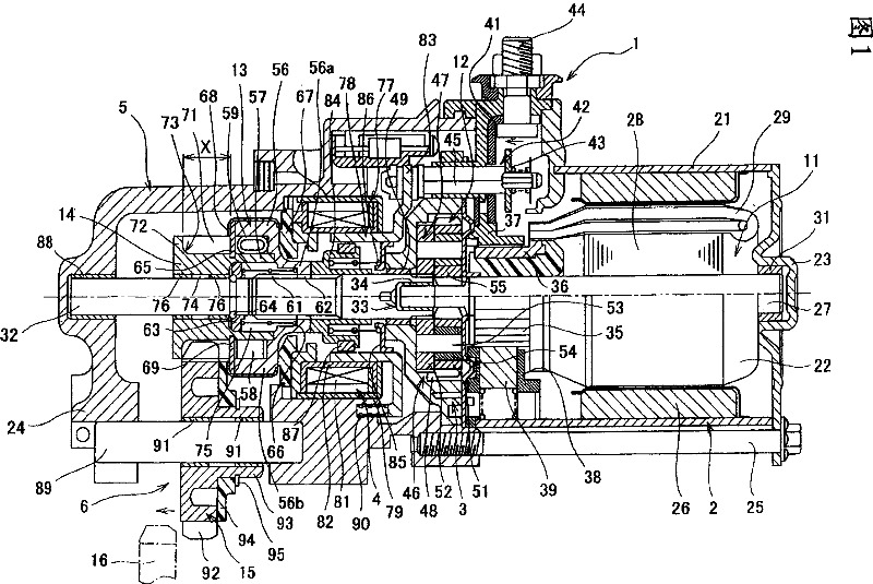 Starter motor with idle gear