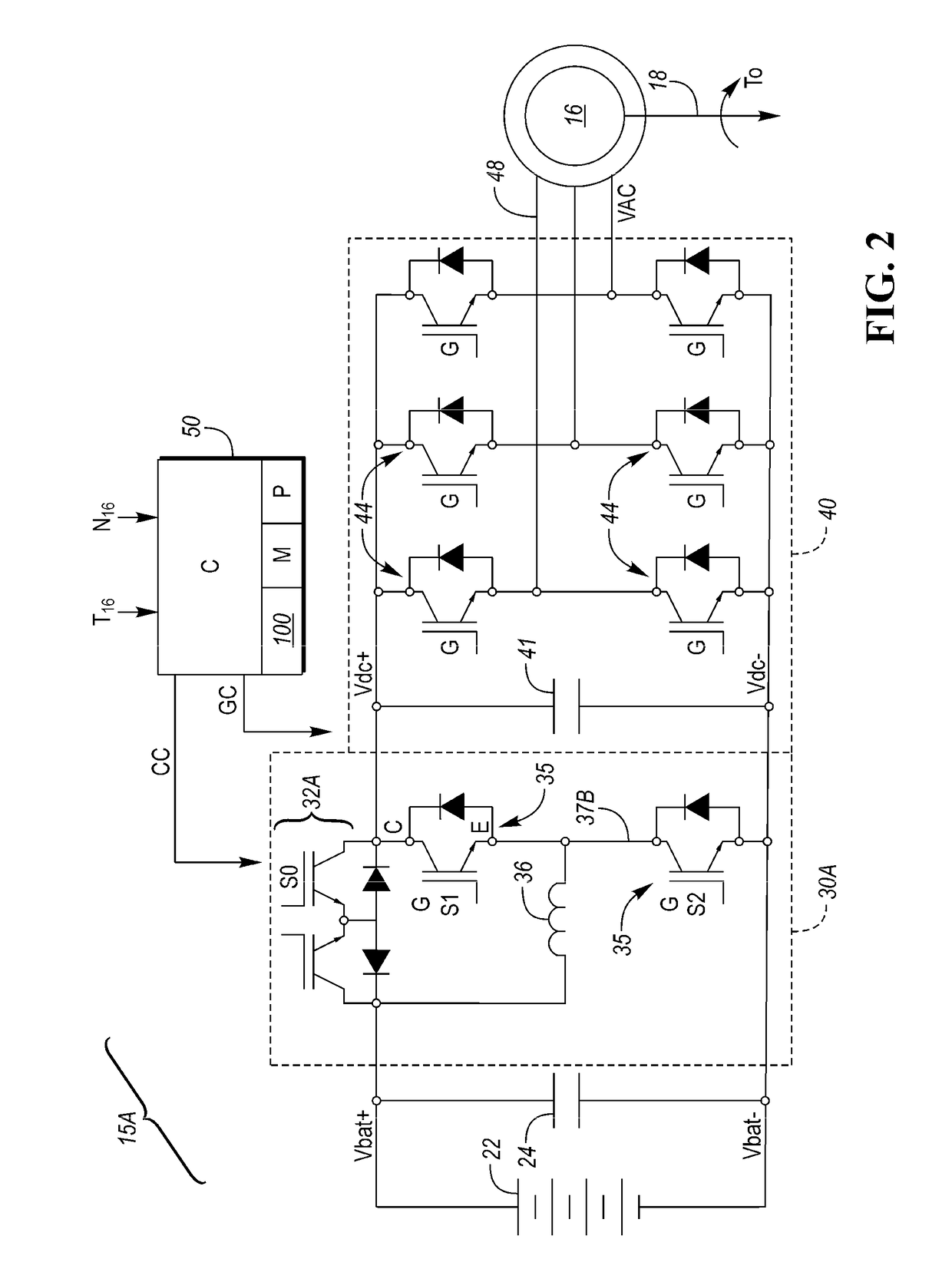 Electric drive system enhancement using a DC-DC converter