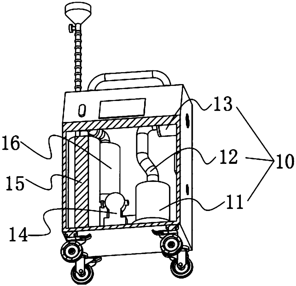 Environment-friendly continuous oxygen-blowing moisture absorbing device