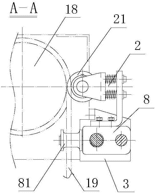 Rope guiding machine with guiding rod type thread rope guiding device