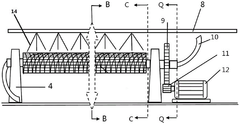 A complete set of imitation ecological roller machinery for three-dimensional planting