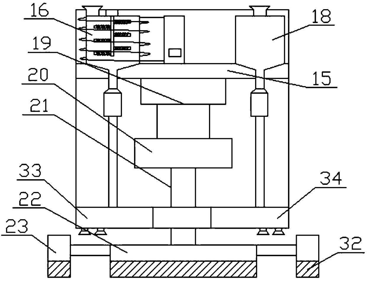 Floor scrubbing device for indoor basketball court