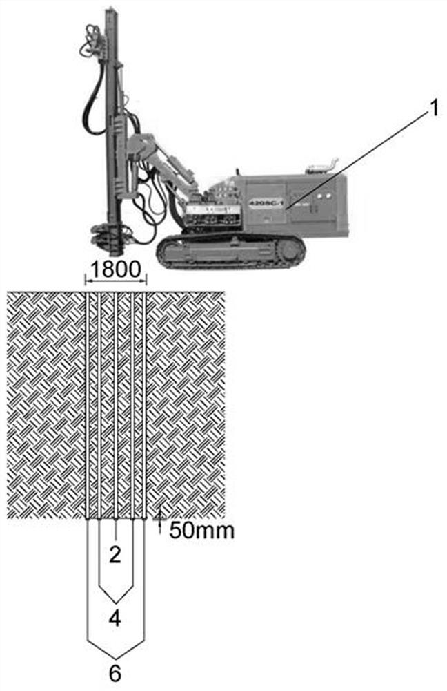 Hole-forming construction method for cast-in-situ bored pile in hard rock stratum