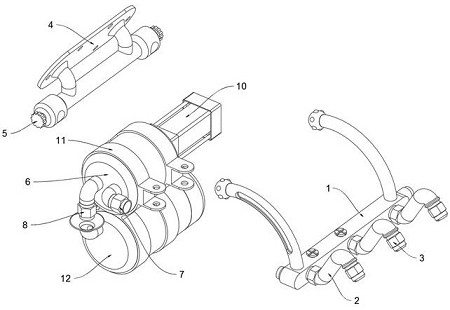 Spraying device with anti-solidification function for textile coloring