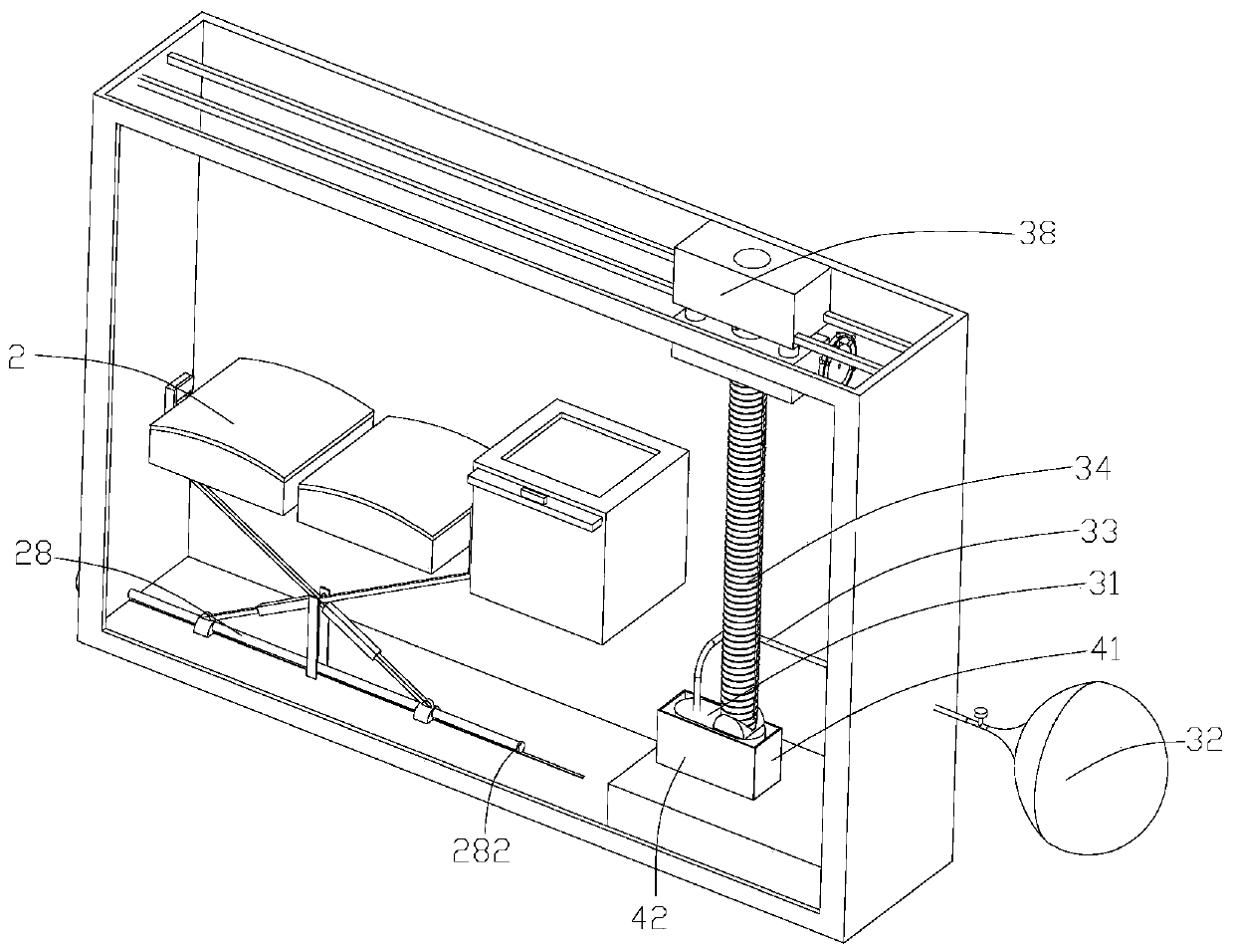 Spectacle lens assembly device convenient to fix