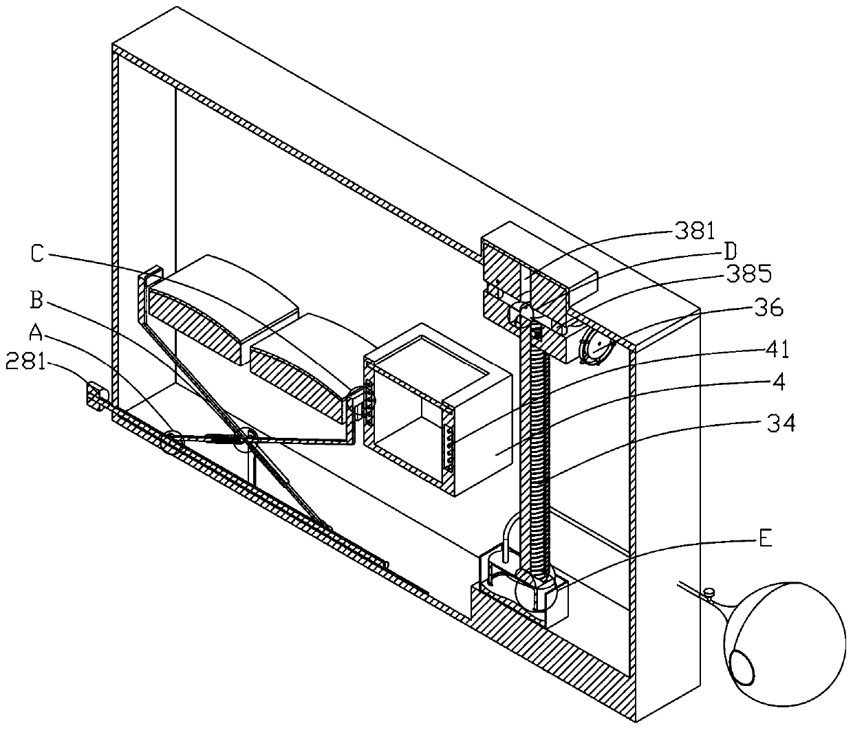 Spectacle lens assembly device convenient to fix