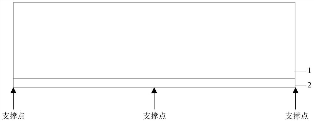 Externally-adhered reinforced glass beam and manufacturing method thereof