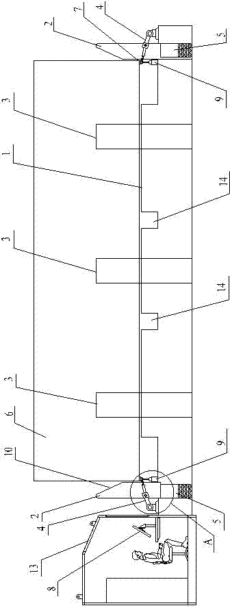 Automatic container loading and unloading equipment with fixing spin locks