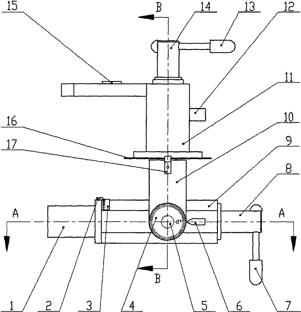 Detecting device for space angles of tooth holder