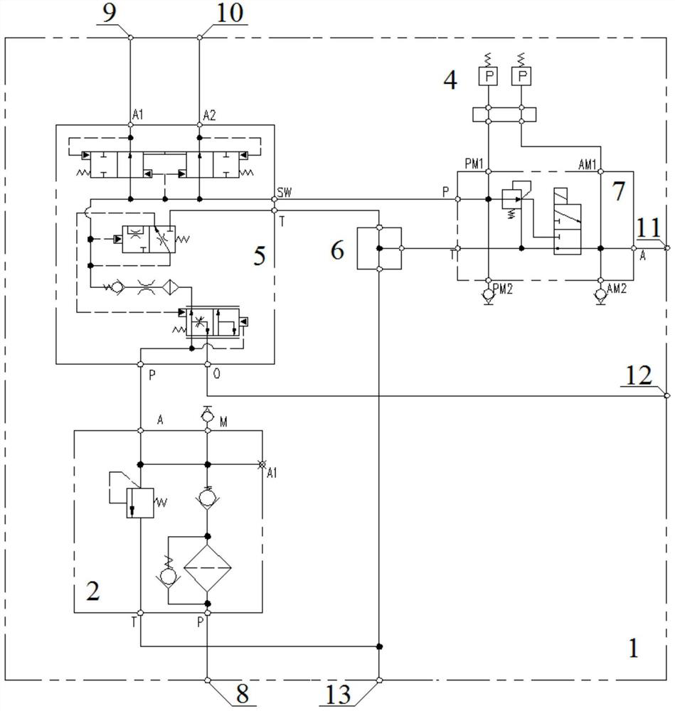 An integrated hydraulic control unit