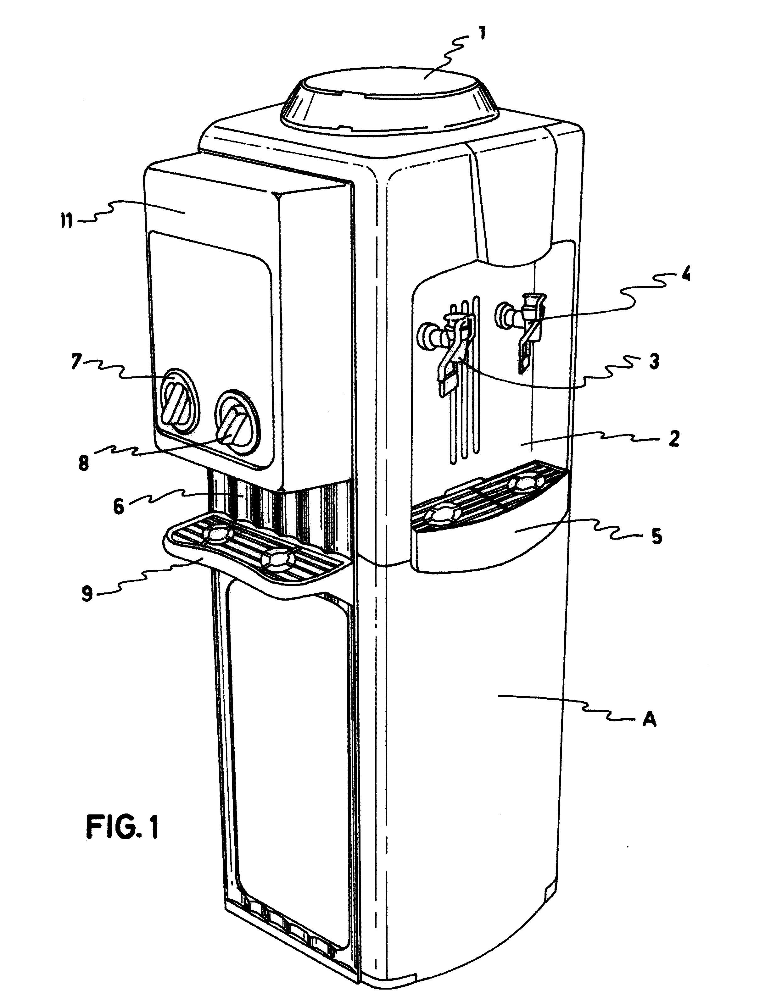 Dosing Dispensor for Powdered or Granular Material to be Affixed to Water Dispensors