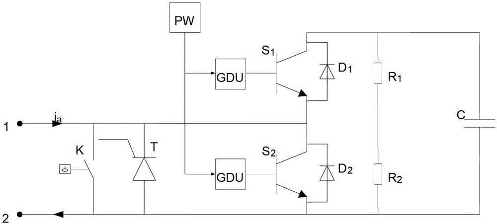 Submodule unit of voltage source transverter based on full control components