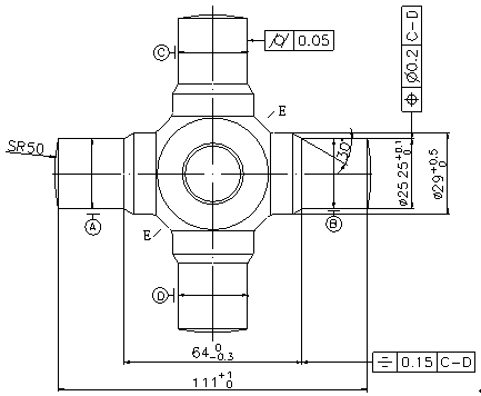 Universal joint crossing shaft blank cold extrusion processing technology