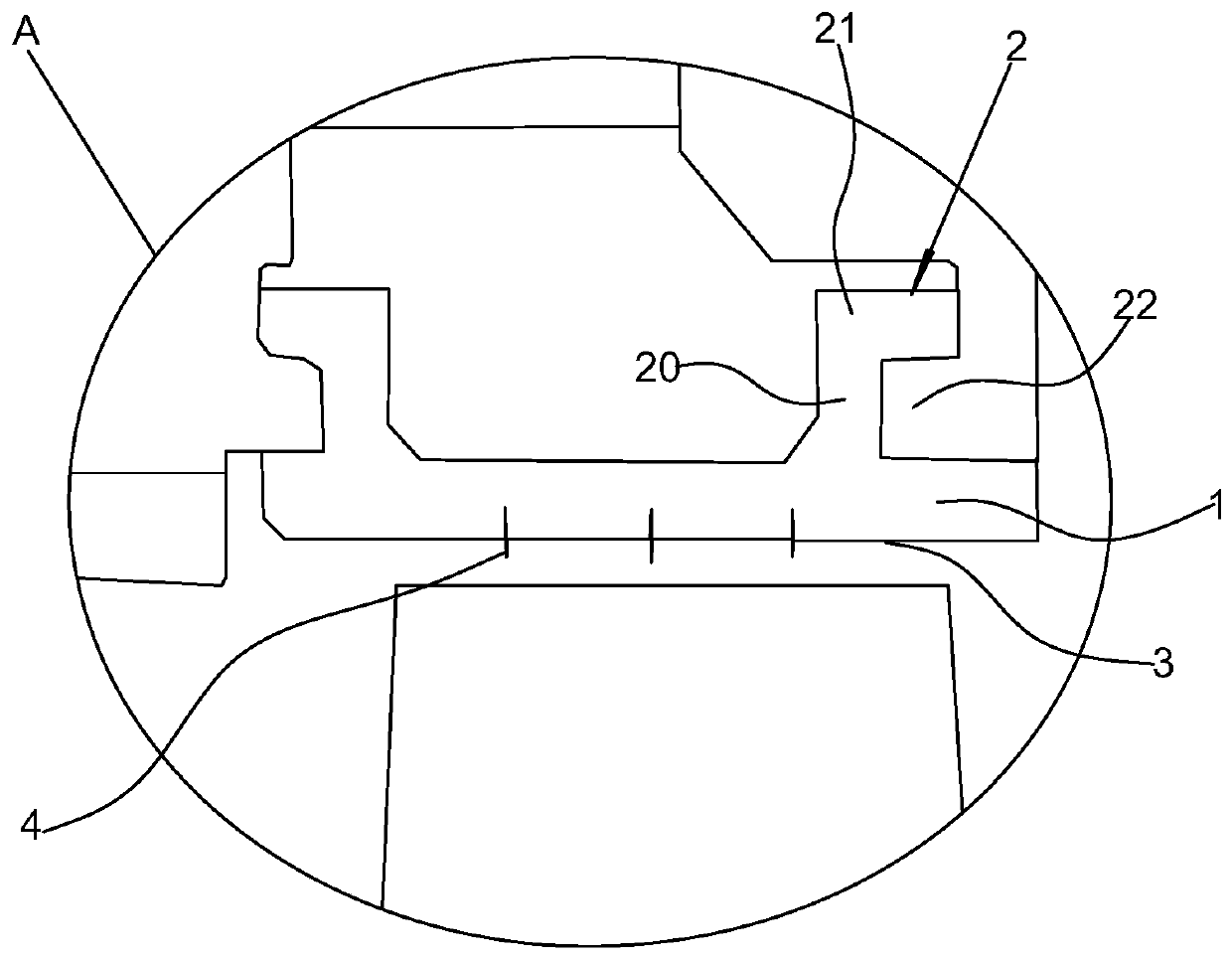 Gas turbine movable vane guard ring structure with grate teeth for tight sealing