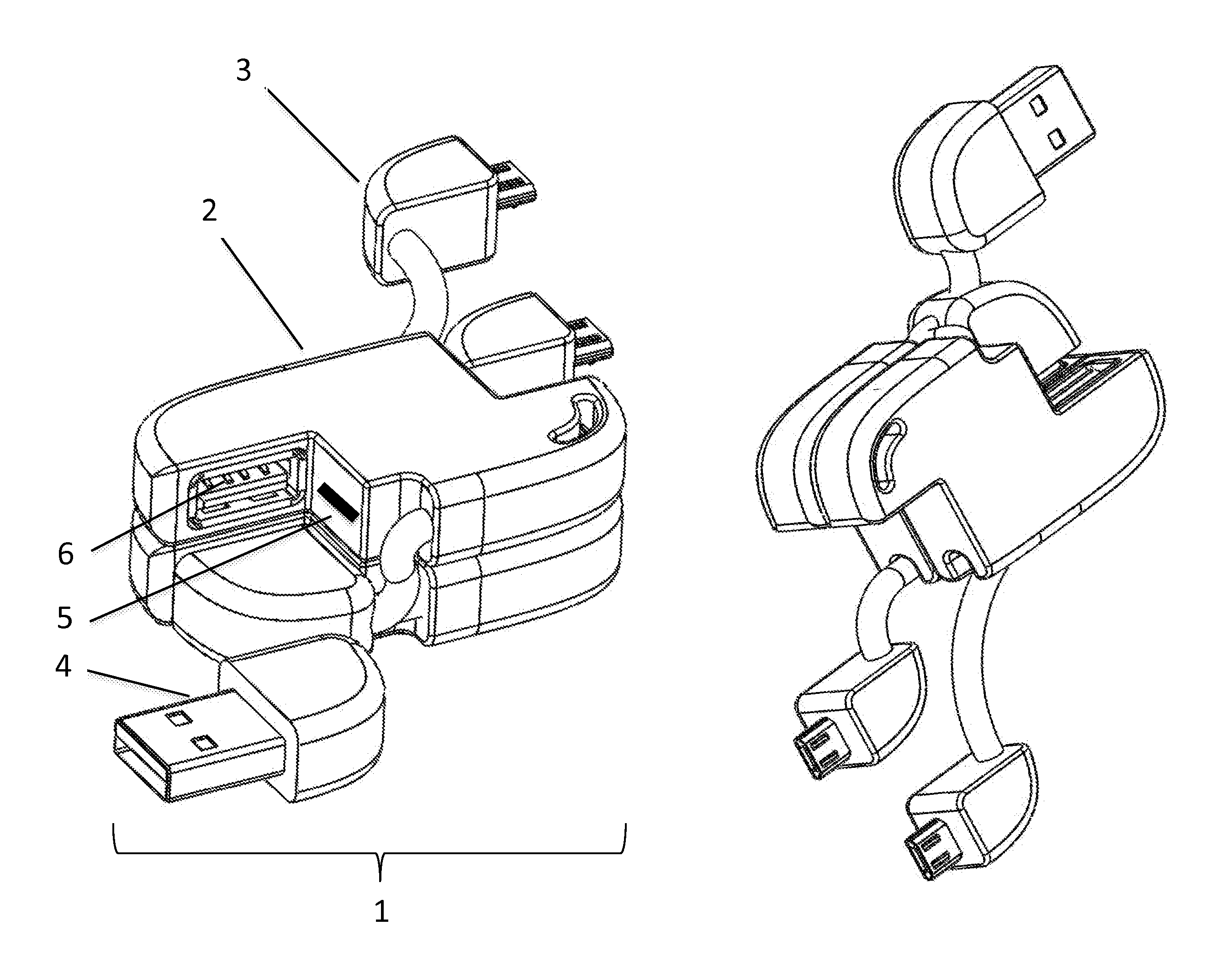 Plug with integrated self-replicated socket