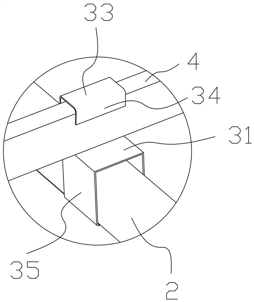 Ceiling structure suitable for square steel keel and mounting method thereof