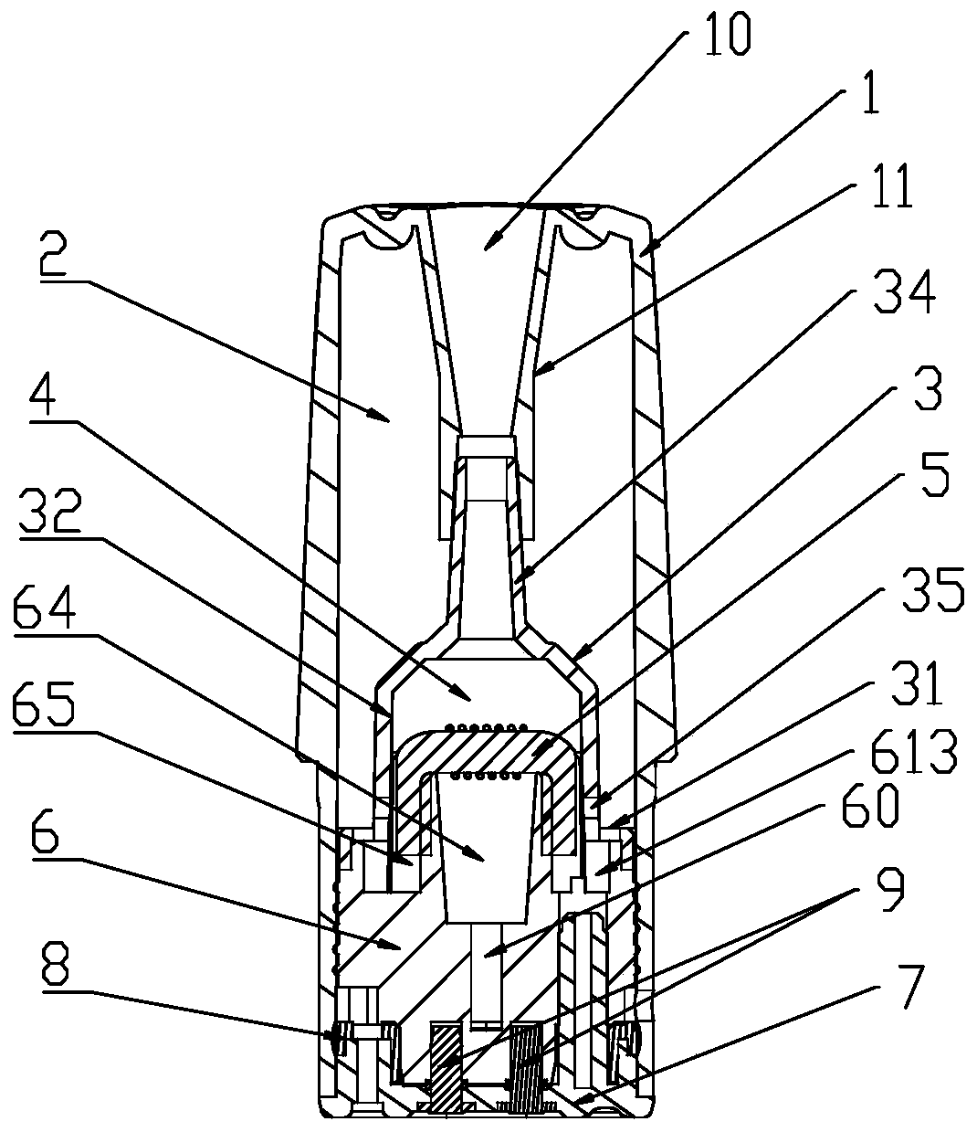 Electronic cigarette atomizer with atomizing cover