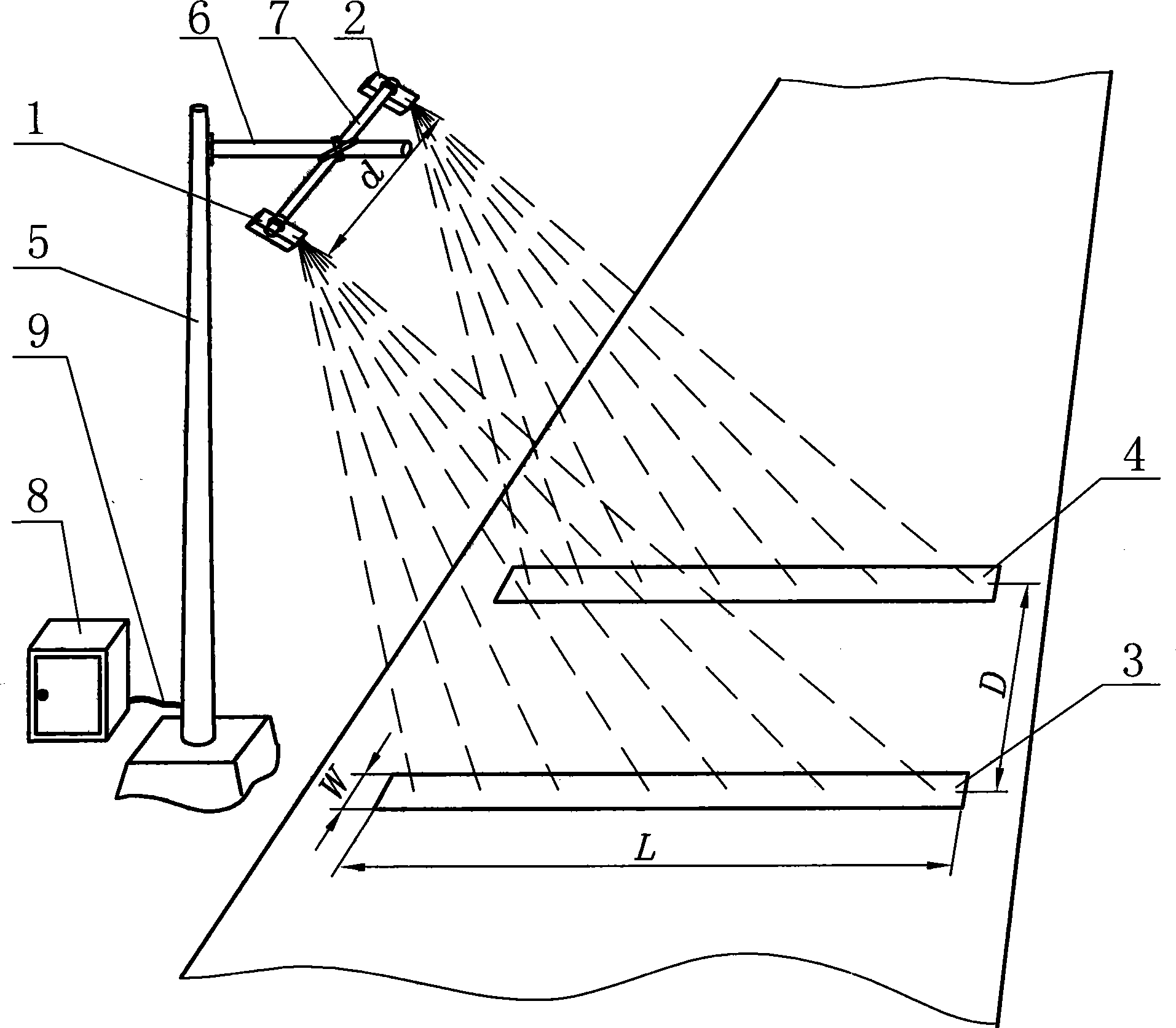 Infrared laser traffic information collecting instrument