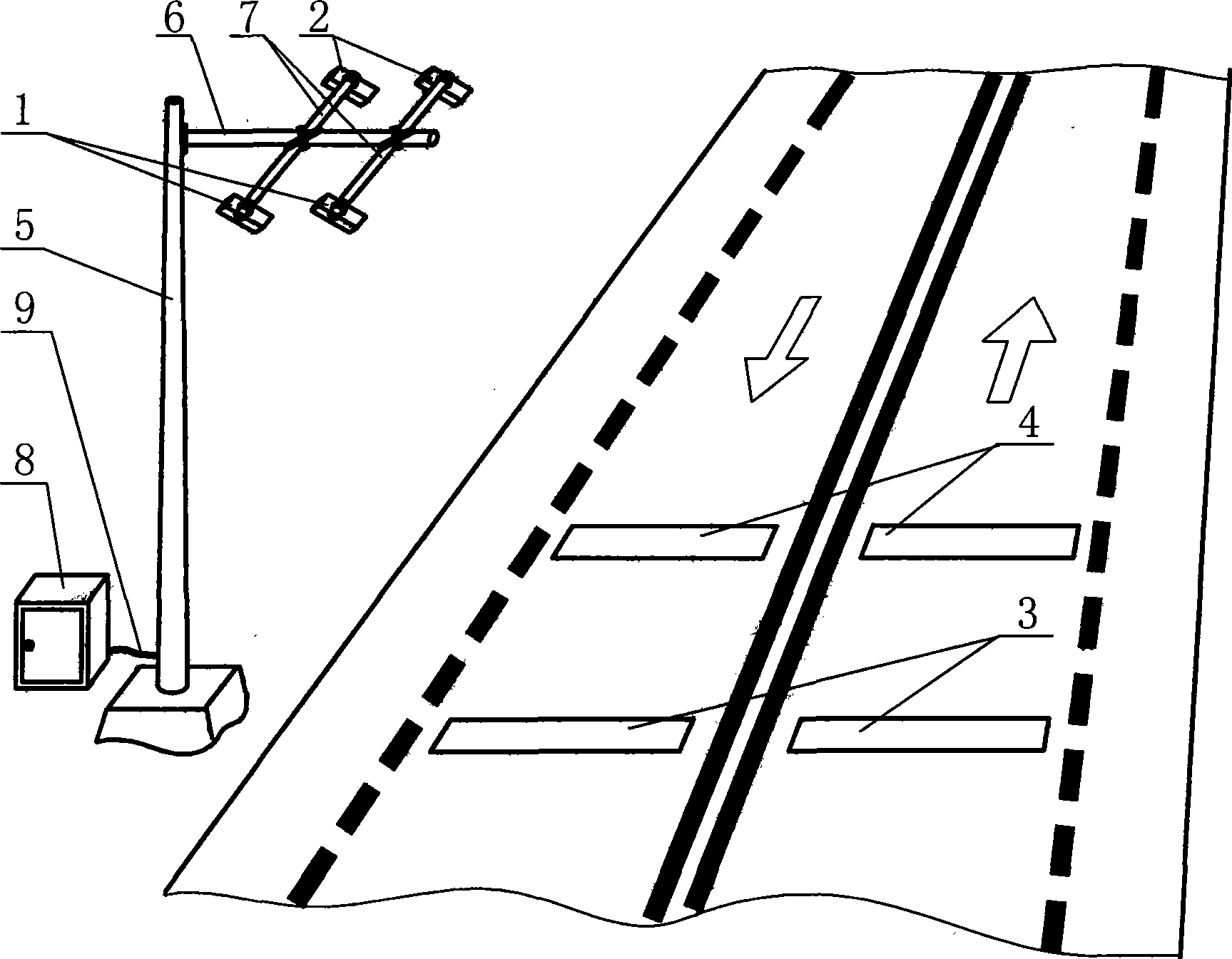 Infrared laser traffic information collecting instrument