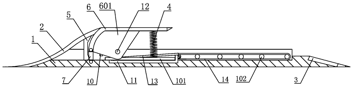 Speed bump with function of preventing driving wrong way