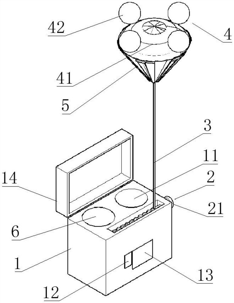 Portable 5G communication signal filtering, collecting and processing device