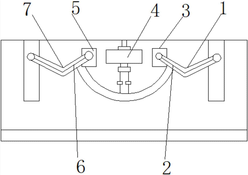 Pneumatic double-inner swing door device of bus