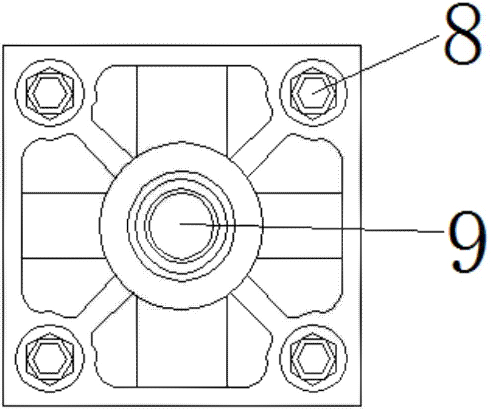 Pneumatic double-inner swing door device of bus