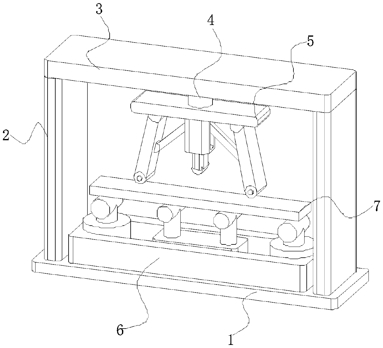 Device and method for detecting bending degree of steel structure cross beam