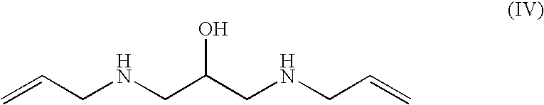 One step process for preparing cross-linked poly(allylamine) polymers