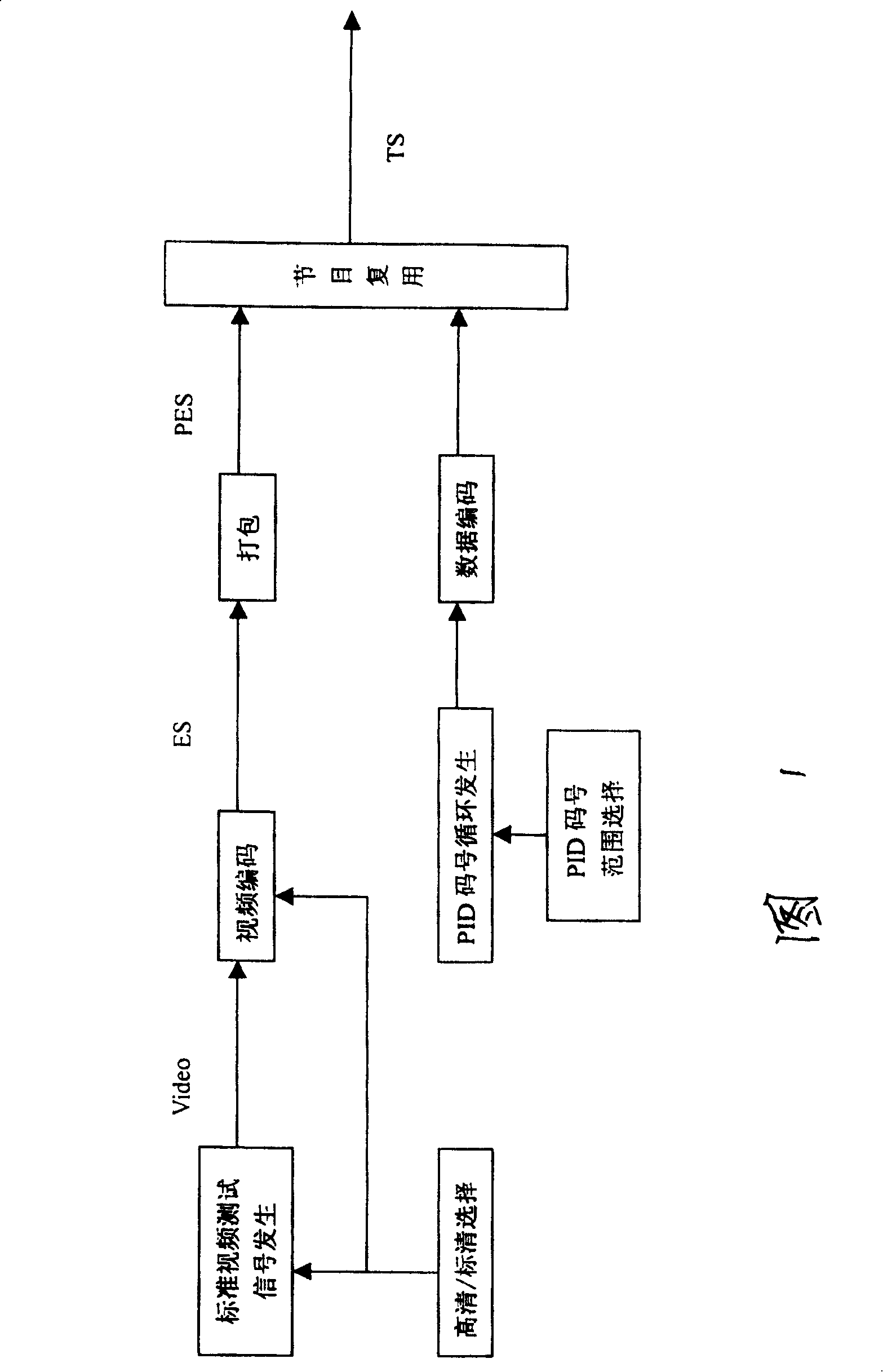 General signal generator for radio digital television TS flow