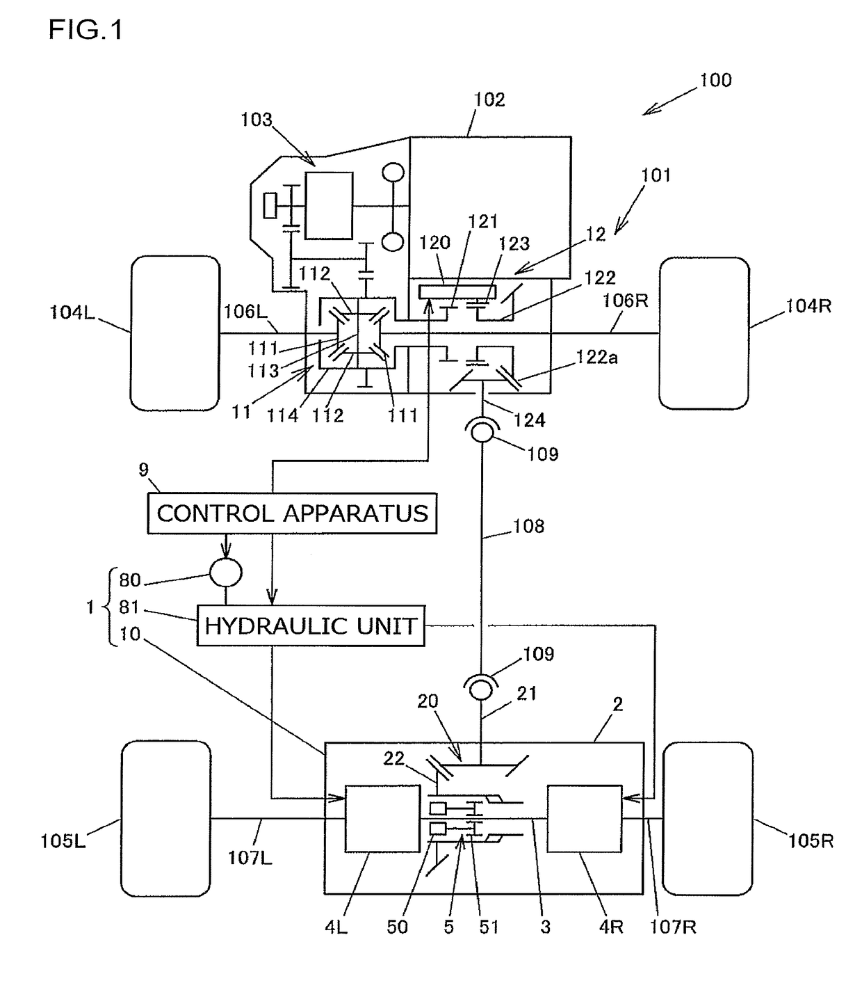 Control method for four-wheel drive vehicle, control apparatus for four-wheel drive vehicle, and four-wheel drive vehicle