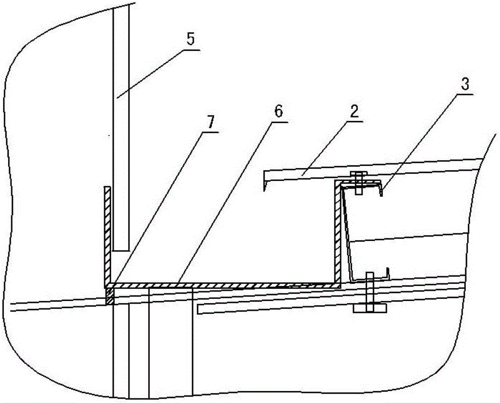 A steel structure reverse flow double-layer color plate canopy