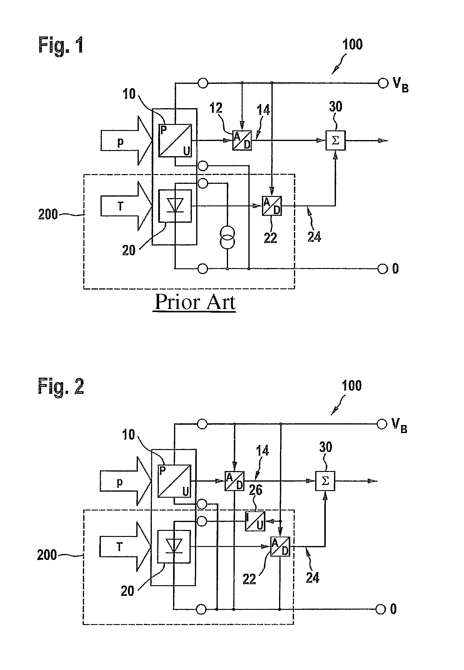 Temperature detection device having a diode and an analog-digital converter