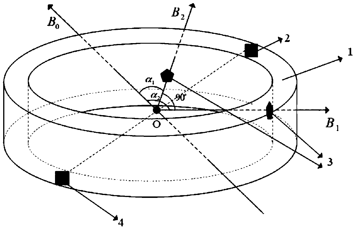 Two-dimensional compensation method of optical fiber gyroscope magnetic temperature cross-linking coupling error