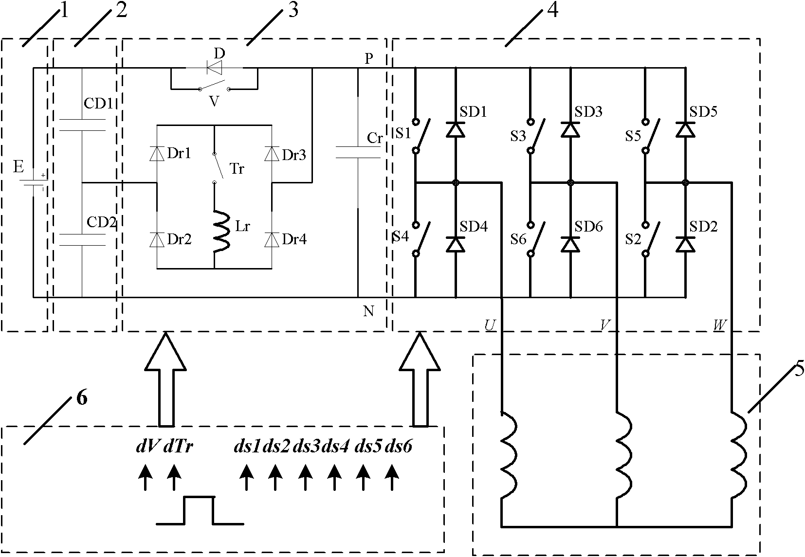 Soft switching inverting circuit and control method thereof