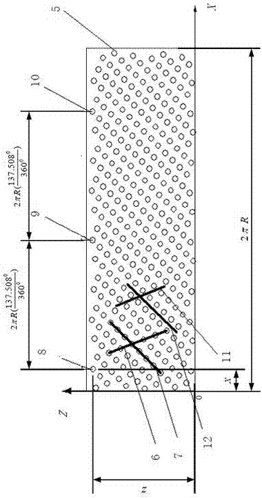 A micro-mixer with columnar phyllotaxy arrangement and expansion structure