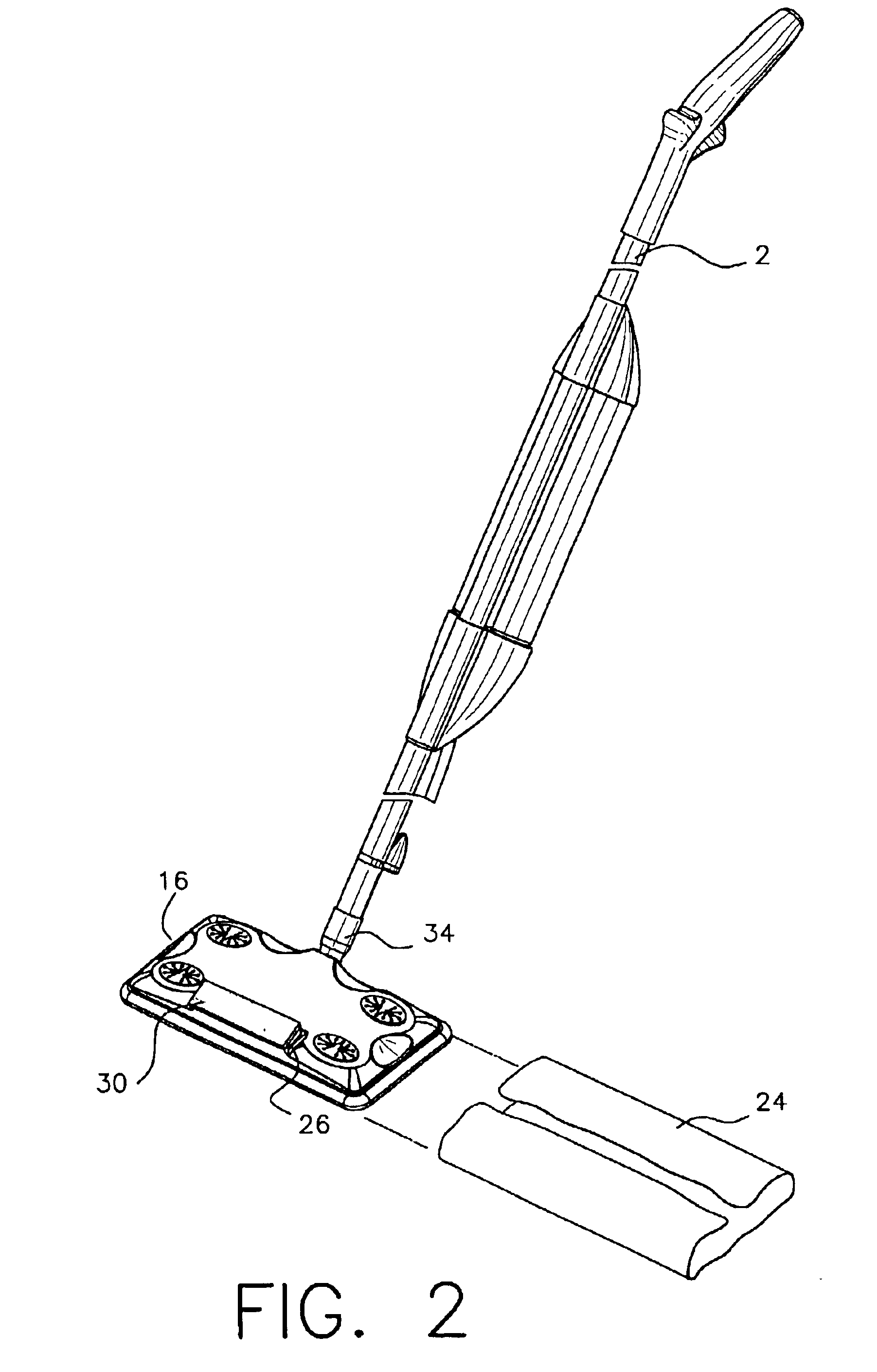 Mop with cleaning head member and scrubber